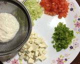 A picture of step 1 of Paneer Sandwich.