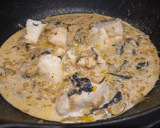 Foto del paso 8 de la receta: Bacalao cremoso con verduritas y trompeta de la muerte