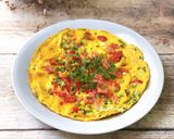 Hình bước làm 3 của món Trứng Chiên Cà Chua