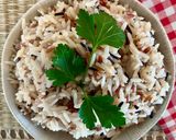 Une image de l'étape 3 de Dos de cabillaud sauce vierge avec riz pilaf.