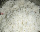A picture of step 2 of Sausage rice.