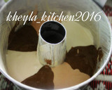 Foto langkah ke 8 dari resep Cake Nutrijell / bolu nutrujell kocok all on 1 (kopi coklat santan).