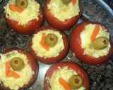 Foto del paso 5 de la receta: Tomate relleno con pollo, arroz y pickles 👌