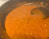 A picture of step 3 of Salmon Red curry.