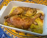 Une image de l'étape 7 de Cuisses de poulet fermier aux herbes aromatiques et ail rose en chemise.
