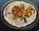 A picture of step 6 of Madurai egg kari dosa.