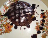 A picture of step 4 of Chocolate pancake with fresh fruits.