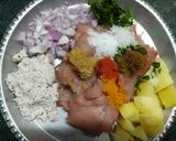 A picture of step 2 of Capsicum Chilli Chitol Muitha.
