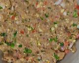A picture of step 4 of Peshawari chapli kabab.