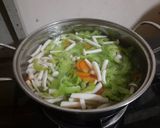 Hình bước làm 2 của món Canh khổ qua nấu chay