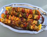 Une image de l'étape 7 de Brochettes marinées poulet,poivrons multicolores et ananas (marinade exotique maison).
