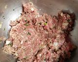 A picture of step 1 of Beef Kofta Kebabs.