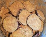 A picture of step 2 of Eggplant fry/ Baigan fry/ Aubergine pan fry.