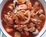 Hình bước làm 3 của món Mì Cay Kim Chi Hải Sản 🦑🦐
