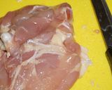 A picture of step 1 of Chicken with Peas and Mushrooms.
