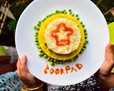 A picture of step 15 of Two Tier Pulao Cake With Edible Cookpad Logo.