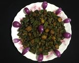 A picture of step 7 of Aloo Bhindi.