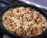 A picture of step 16 of Turnip and Potato Gratin with Mini Pork Sausages.