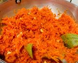 A picture of step 1 of Gajar Halwa.