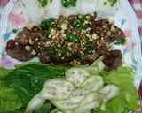 A picture of step 5 of Grilled Beef with Banh Hoi Noodles.