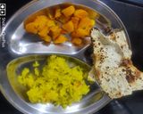 A picture of step 8 of Methi pulav with aloo fry.