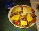 A picture of step 7 of Out of this would shrimp scampi. 🙂.
