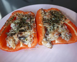 Foto del paso 9 de la receta: Pimientos rojos rellenos de carbonara