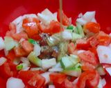 A picture of step 5 of Fresh Arabic Cucumber Tomato Salad.