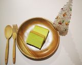 Foto langkah ke 5 dari resep Ogura pandan cake.