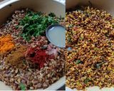 A picture of step 3 of Sprouted math masala.