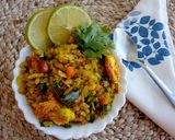 A picture of step 2 of Egg poha.