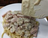 Foto langkah ke 3 dari resep Spaghetti Alfredo.