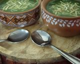 A picture of step 3 of Palak cauliflower stem soup.