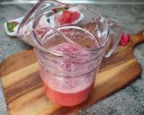 A picture of step 1 of Watermelon Gazpacho: Chilled Watermelon and Strawberry Soup.