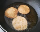 A picture of step 4 of Daal kachori with tarkari.