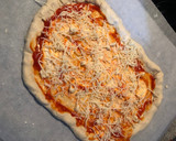 Foto del paso 5 de la receta: Pizza casera completamente masa fácil y sin apenas reposo