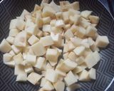 A picture of step 4 of Swiss Chard with Potatoes and Beef.