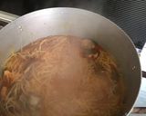 A picture of step 1 of Spaghetti with assorted meat and green pepper #kitchenhuntchallenge.