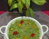 A picture of step 6 of Garlic Palak Pulao From Left Over Rice.