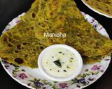 A picture of step 19 of Arbi leaves Paratha.