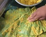 A picture of step 2 of Arbi patte ki curry.