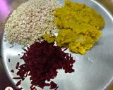 A picture of step 1 of Beetroot Oats Tikki.