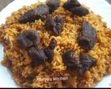 A picture of step 10 of Beef jollof Rice.
