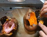 Une image de l'étape 4 de Patate douce garnie.