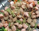 A picture of step 5 of French omelette.