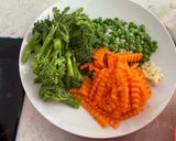 A picture of step 1 of Stir Fried Noodles with Seafood.