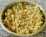 A picture of step 5 of Pudina rice (mint pilaf).