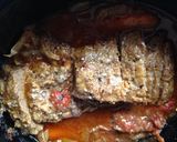 A picture of step 7 of Slow Cooked Beef Brisket with Onions.