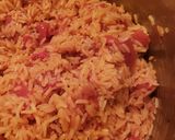 A picture of step 4 of Spanish Rice.