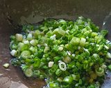 A picture of step 3 of Smoky Brinjal with Spinach (Green Olo Style).